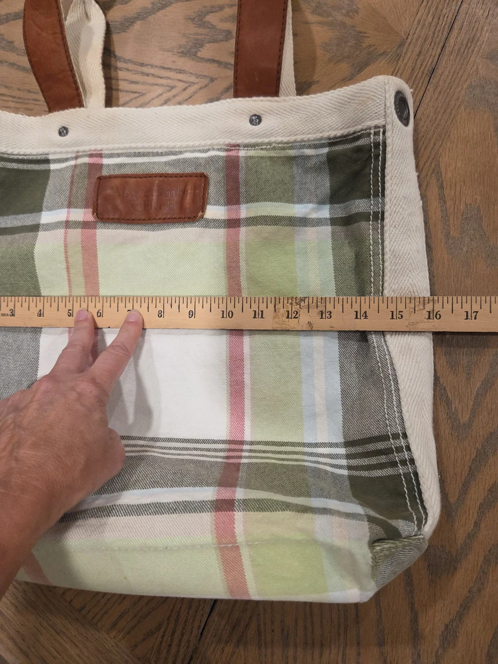 Abercrombie & Fitch Tote Bag Women OS Vintage Plaid School Teacher Y2K Preppy